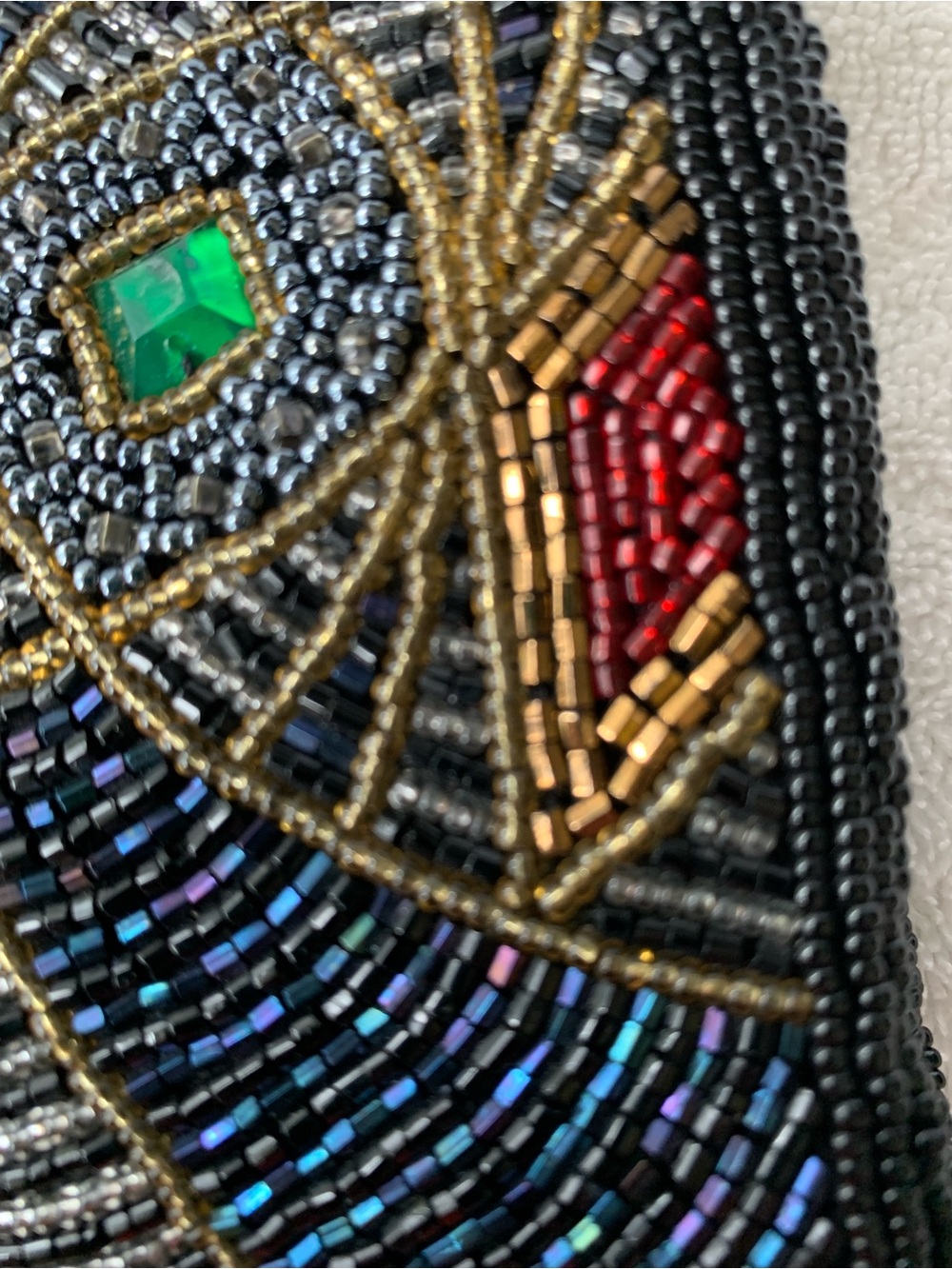 Vintage Henry Birks Beaded Art Deco Evening Clutch, no strap - Picture 10 of 14